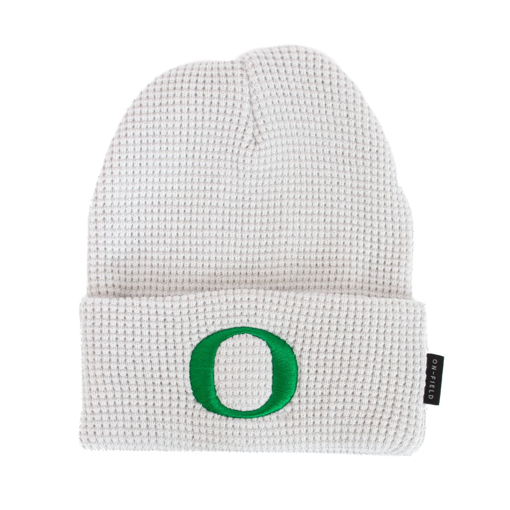 Classic Oregon O, Nike, Grey, Beanie, Acrylic, Accessories, Unisex, Light, Utility, Cuffed, Hat, 916380